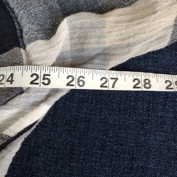 Anthropologie Maeve Plaid Kimono Belted Tunic Dress Black Tan White XS New - Picture 6 of 8